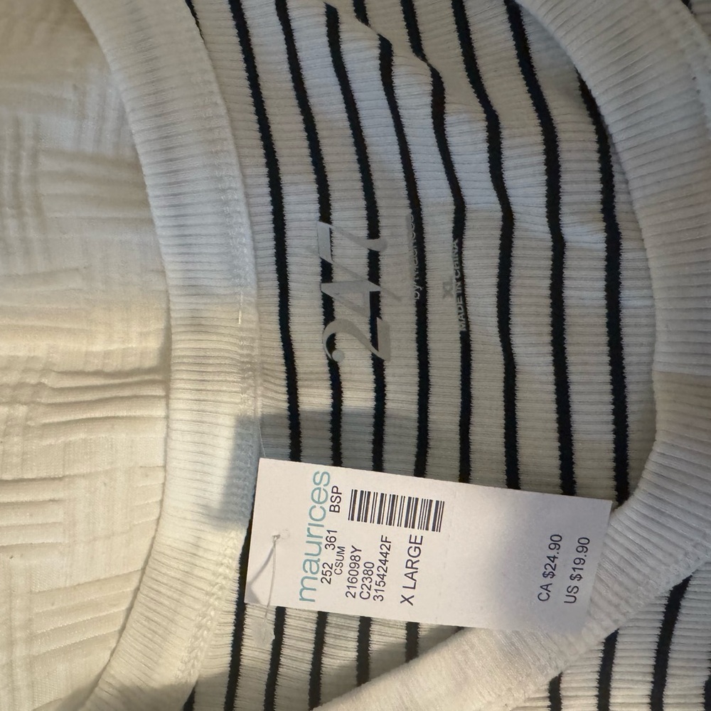 Maurices Striped Black and White Top